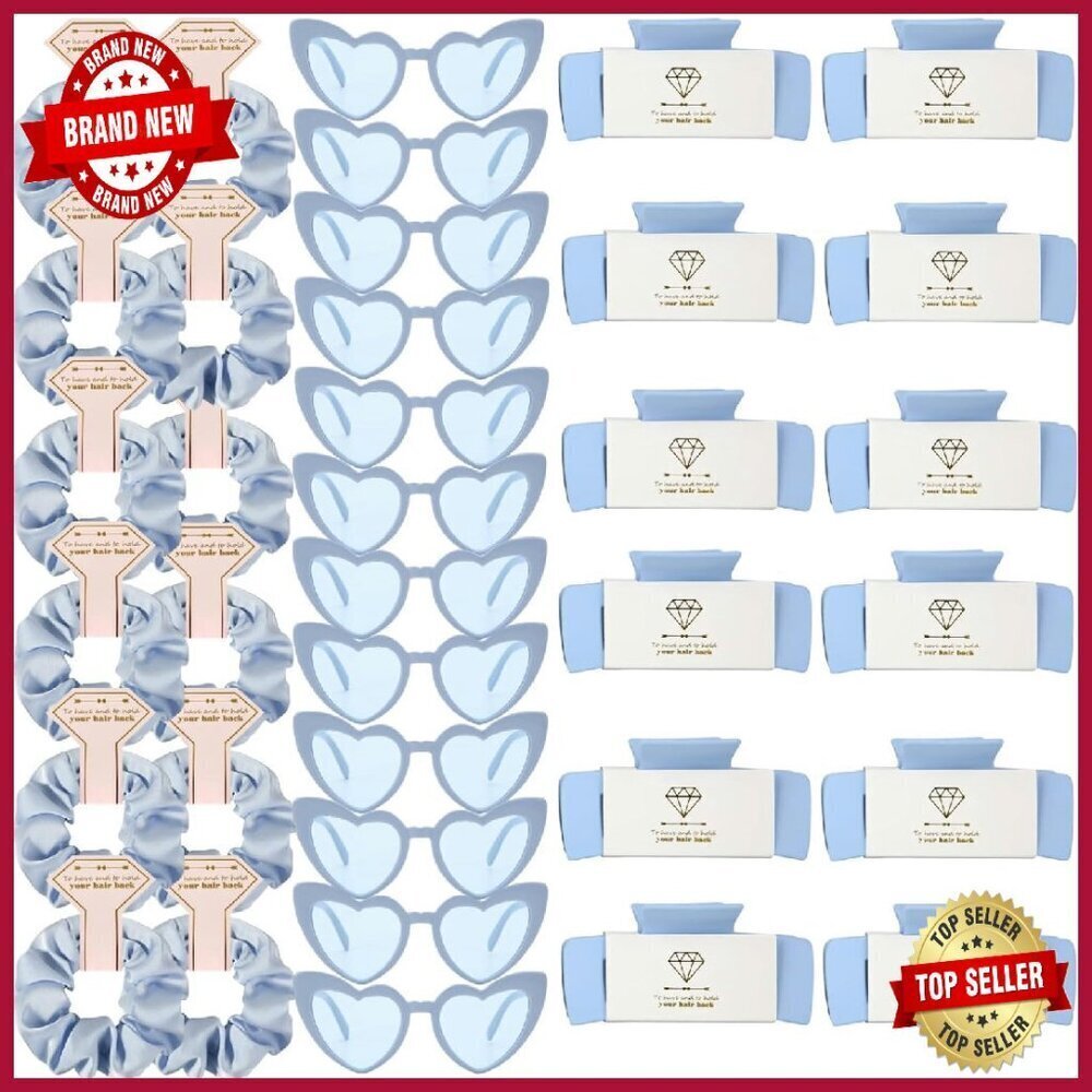 36PCS Wedding Party Hair Set - Scrunchies & Claw Clips